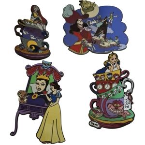 Disney Fantasy Pins Bundle Lot Snow White Sally Alice Peter Pan